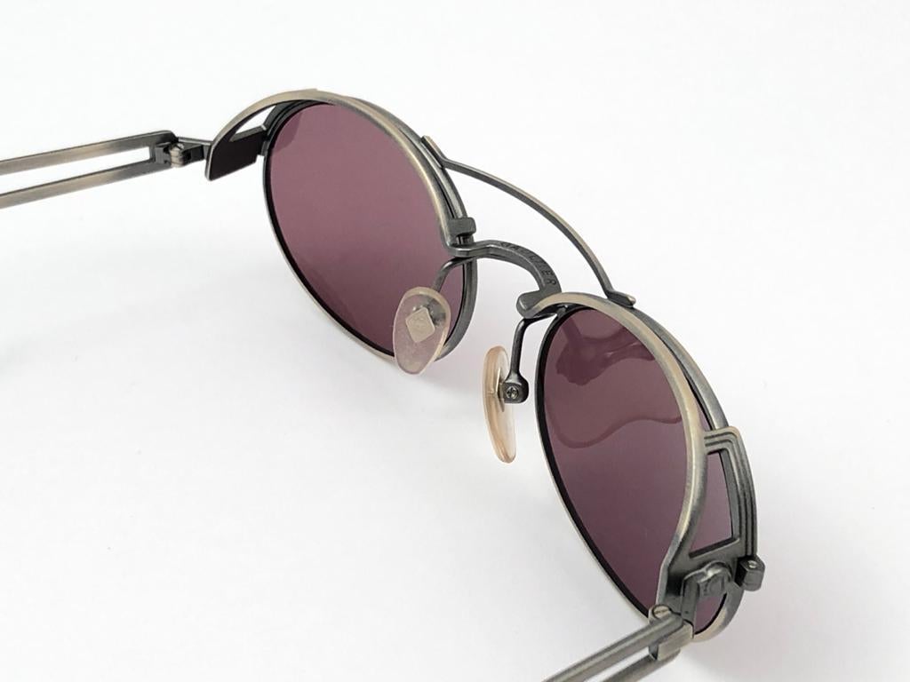 Women's or Men's New Vintage Jean Paul Gaultier 56 7107 Silver Matte Japan Sunglasses Japan