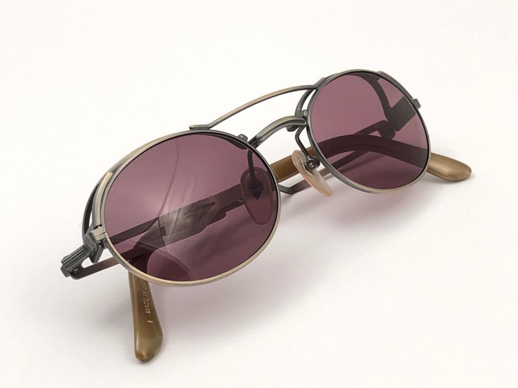 New Vintage Jean Paul Gaultier 56 7107 Silver Matte Japan Sunglasses Japan 4