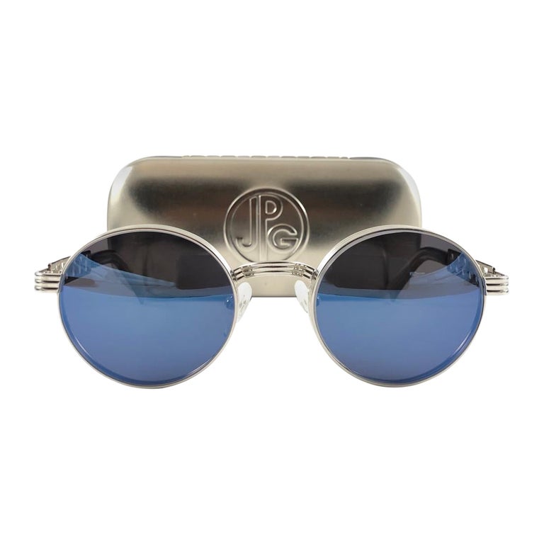 New Vintage Jean Paul Gaultier 56 0173 Round Blue Lens 1990's