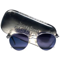 New Vintage Jean Paul Gaultier 56 0174 Round Grey Lens 1990's Sunglasses Japan