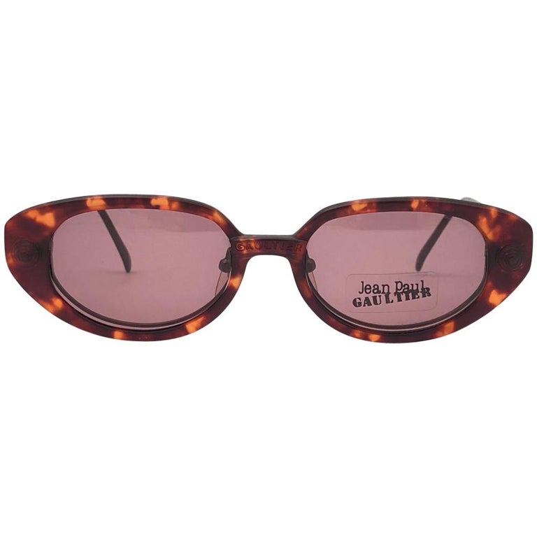 New Vintage Jean Paul Gaultier 56 7205 Magnetic Tortoise Japan Sunglasses  For Sale at 1stDibs