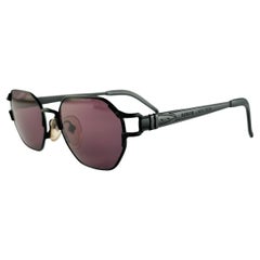 New Vintage Jean Paul Gaultier 56 4173 Black Matte Frame Sunglasses 1990'S Japan