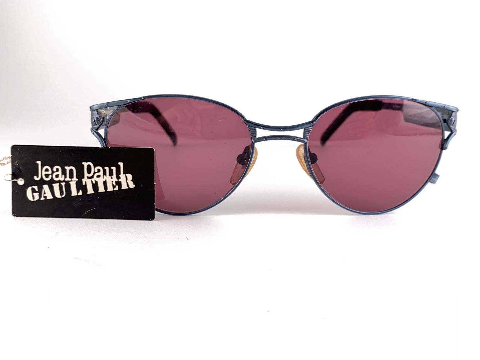Femenino o masculino Nuevo Vintage Jean Paul Gaultier 56 4179 Gafas de sol con montura años 90 Japón en venta