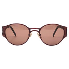 New Vintage Jean Paul Gaultier 56 5105 Metallic Red Japan Sunglasses Japan