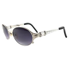 New Vintage Jean Paul Gaultier 56 5106 Silver Oval Frame Sunglasses