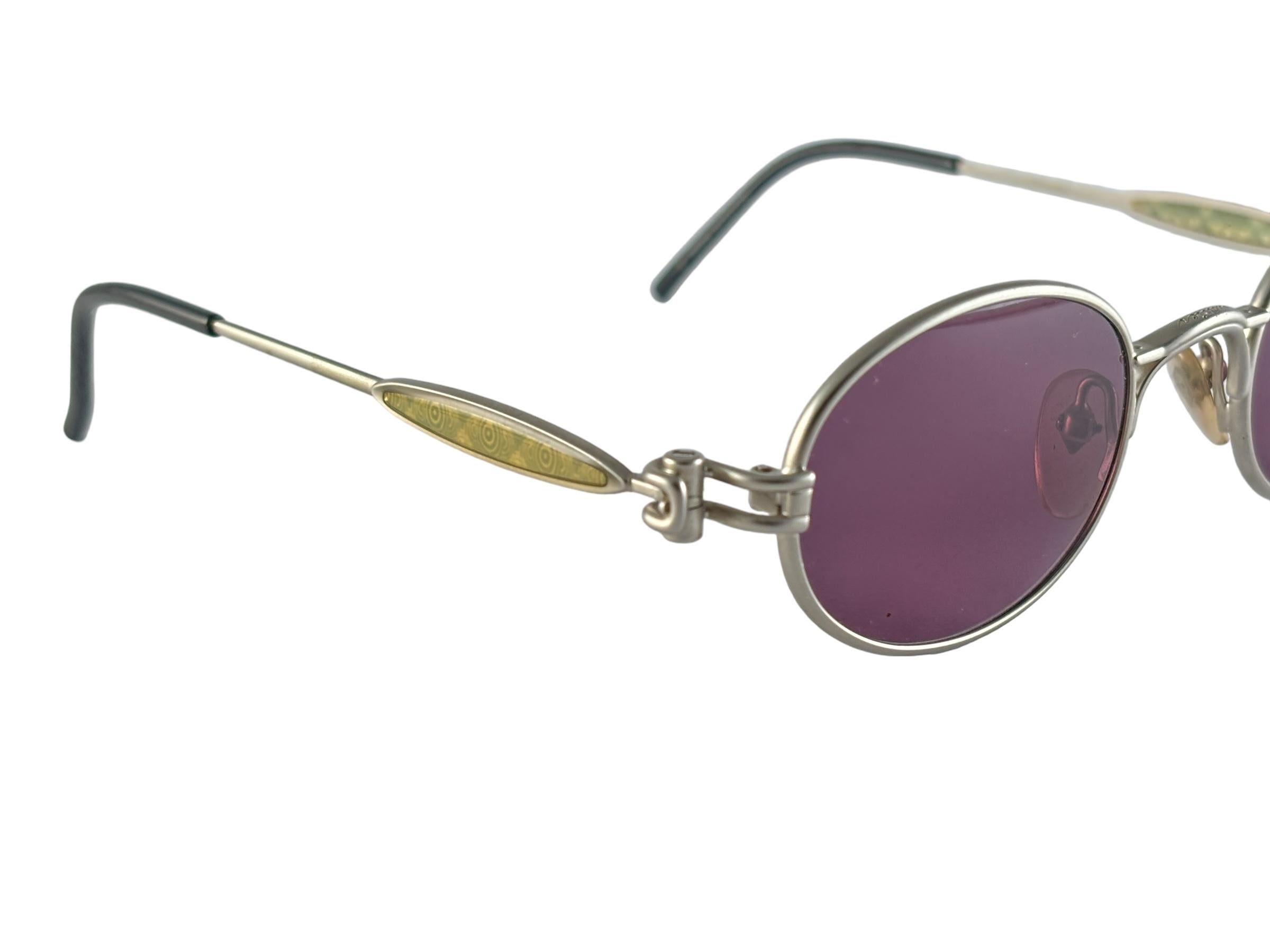 Nuevo Vintage Jean Paul Gaultier 56 7113 Gafas de sol con montura holográfica años 90 Japón en venta 1