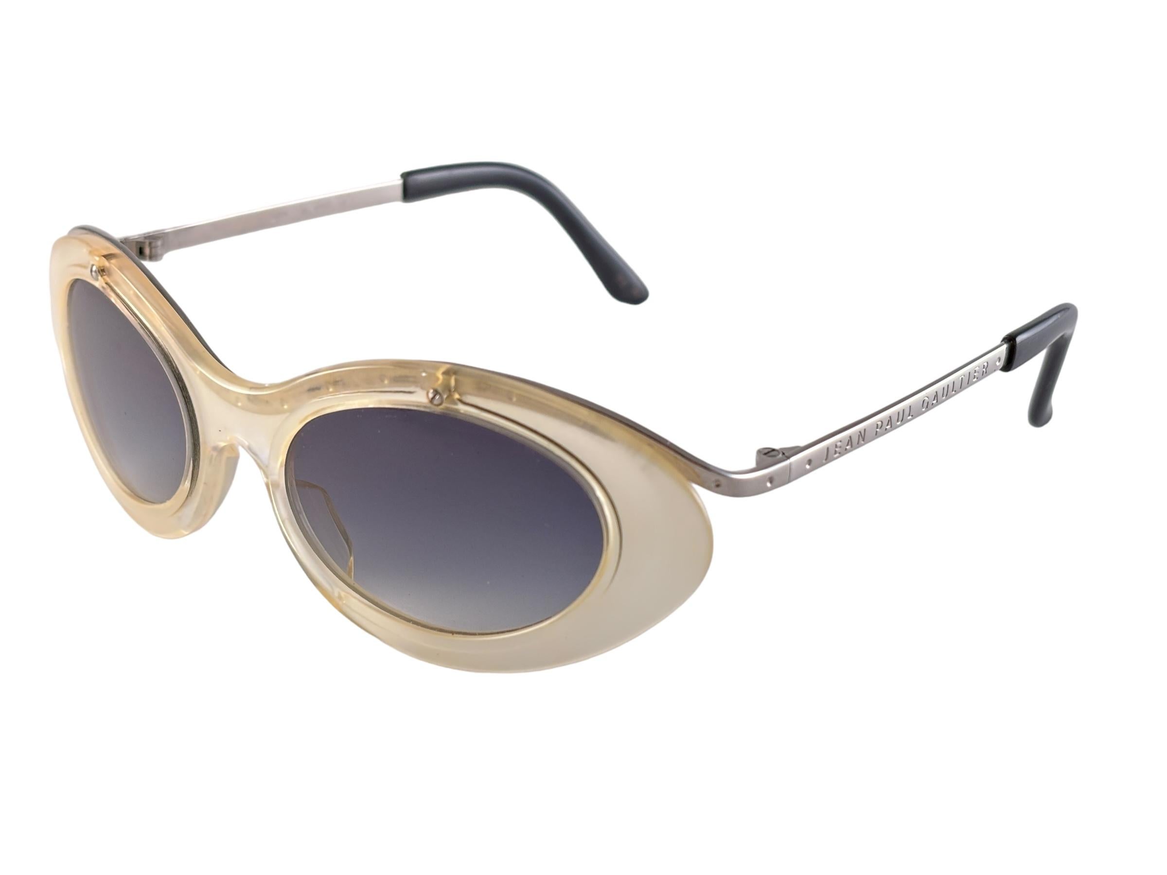 New Vintage Jean Paul Gaultier 56 7201 Cat Eye Frame Sunglasses 1990's Japan 1