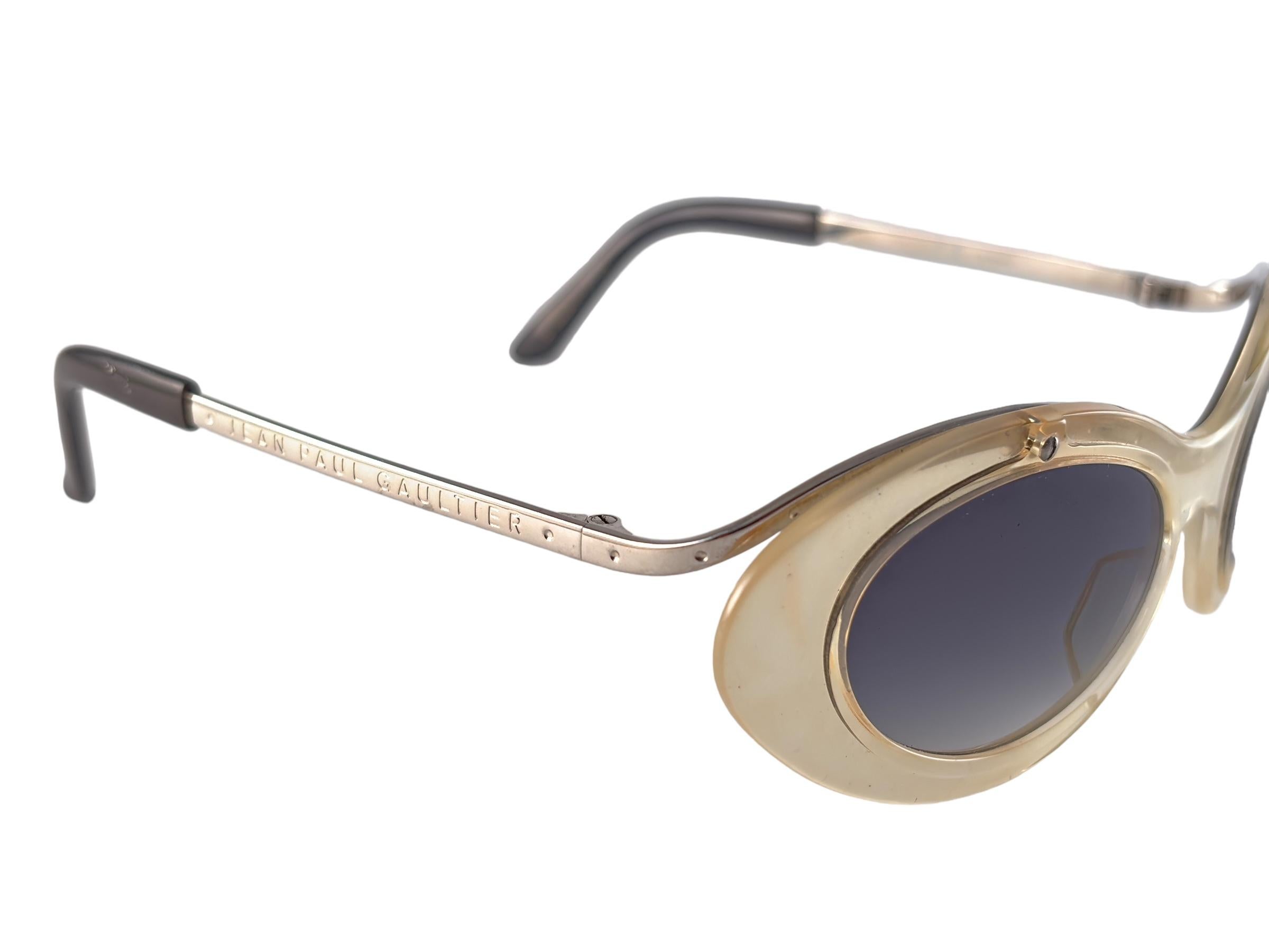 New Vintage Jean Paul Gaultier 56 7201 Cat Eye Frame Sunglasses 1990's Japan 2