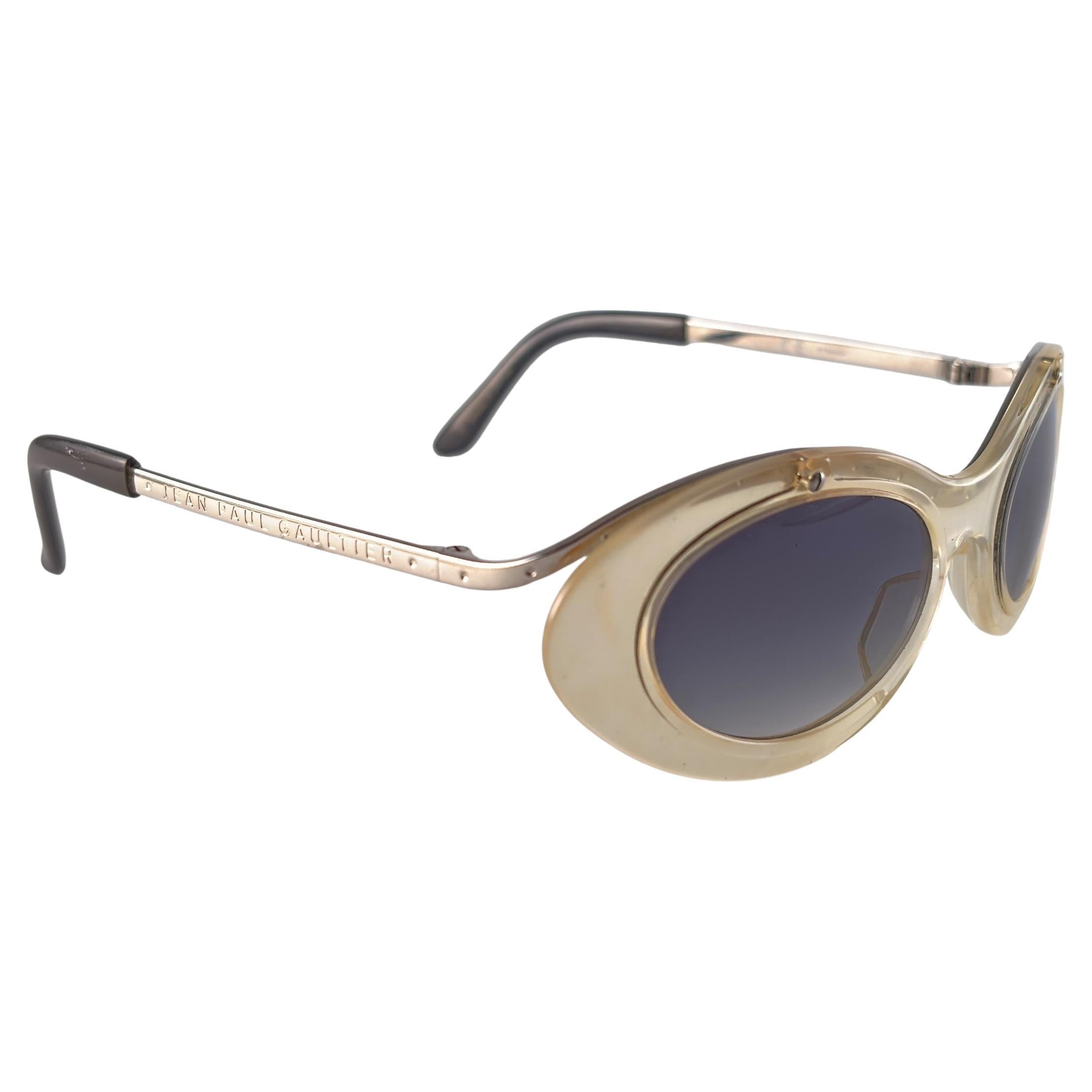 Nuevo Vintage Jean Paul Gaultier 56 7201 Gafas de sol con montura de ojo de gato años 90 Japón