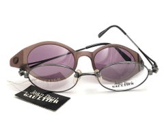 Jean Paul Gaultier - Lunettes de soleil japonaises vintage en écailles de tortue magnétiques 56 7202, état neuf