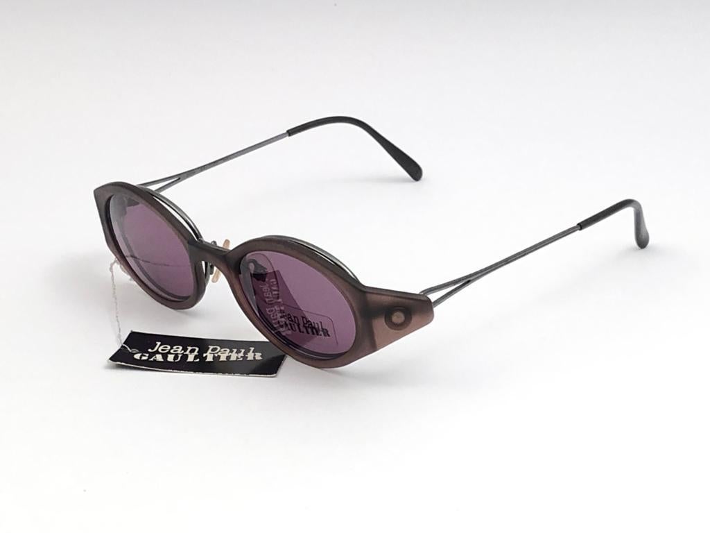 New Vintage Jean Paul Gaultier 56 7202 Magnetic Tortoise Japan Sunglasses  In New Condition In Baleares, Baleares