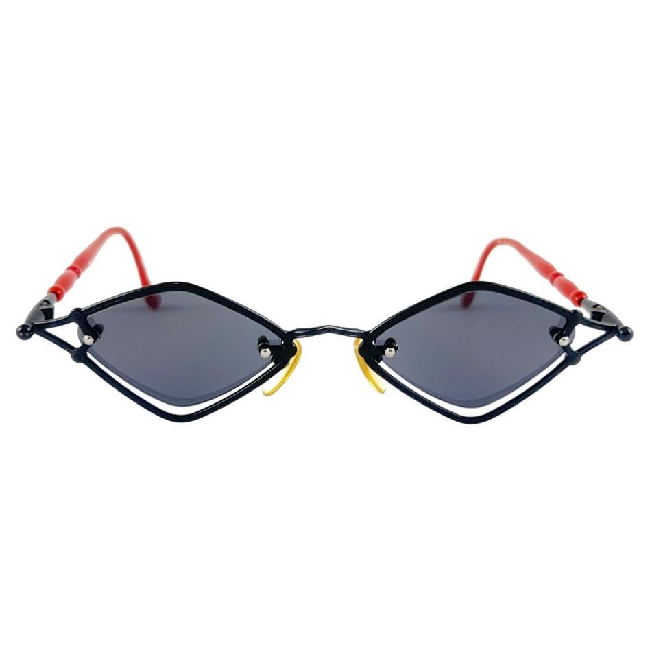 New Vintage Jean Paul Gaultier 56 7203 Red & Black Sunglasses 90's Japan