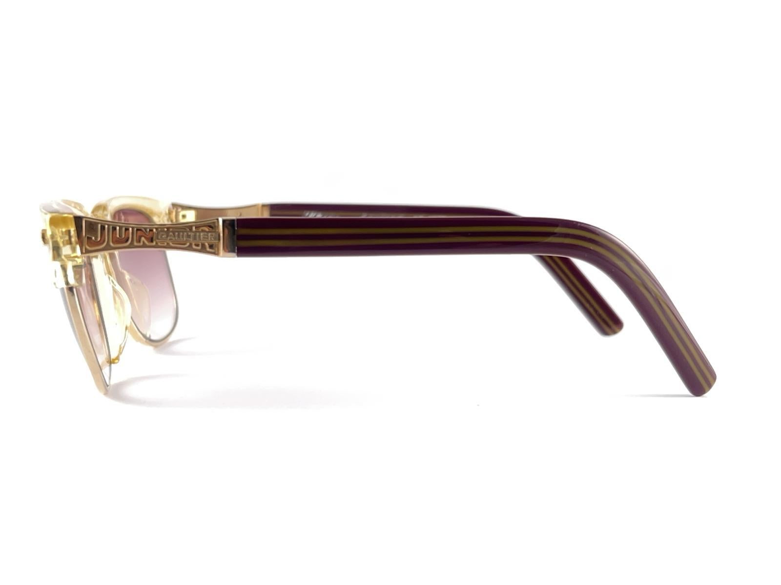 New Vintage Jean Paul Gaultier 57 1271 Translucide 90's Japan Sunglasses  Unisexe en vente