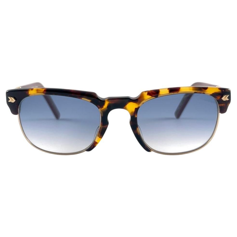 New Vintage Jean Paul Gaultier 57 1271 Yellow Tortoise 90's Japan Sunglasses  For Sale