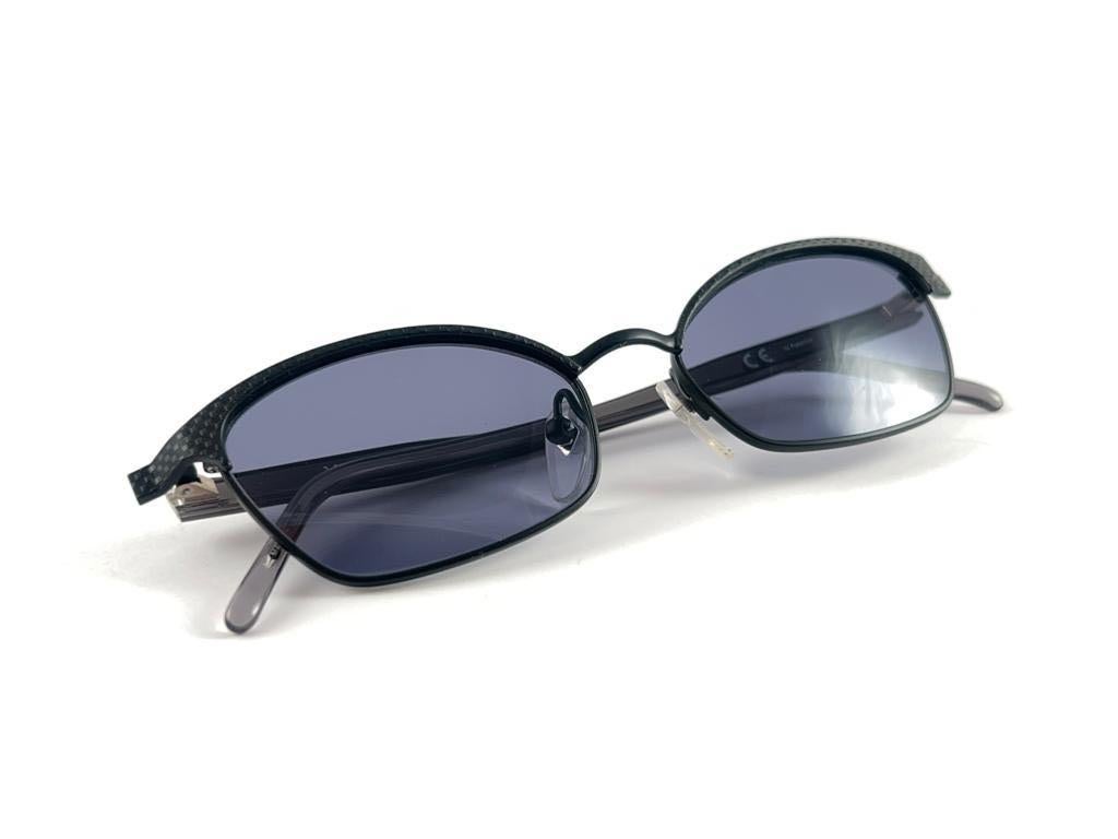 New Vintage Jean Paul Gaultier 58 0011 Silver & Blue Sunglasses 1990's Japan For Sale 7
