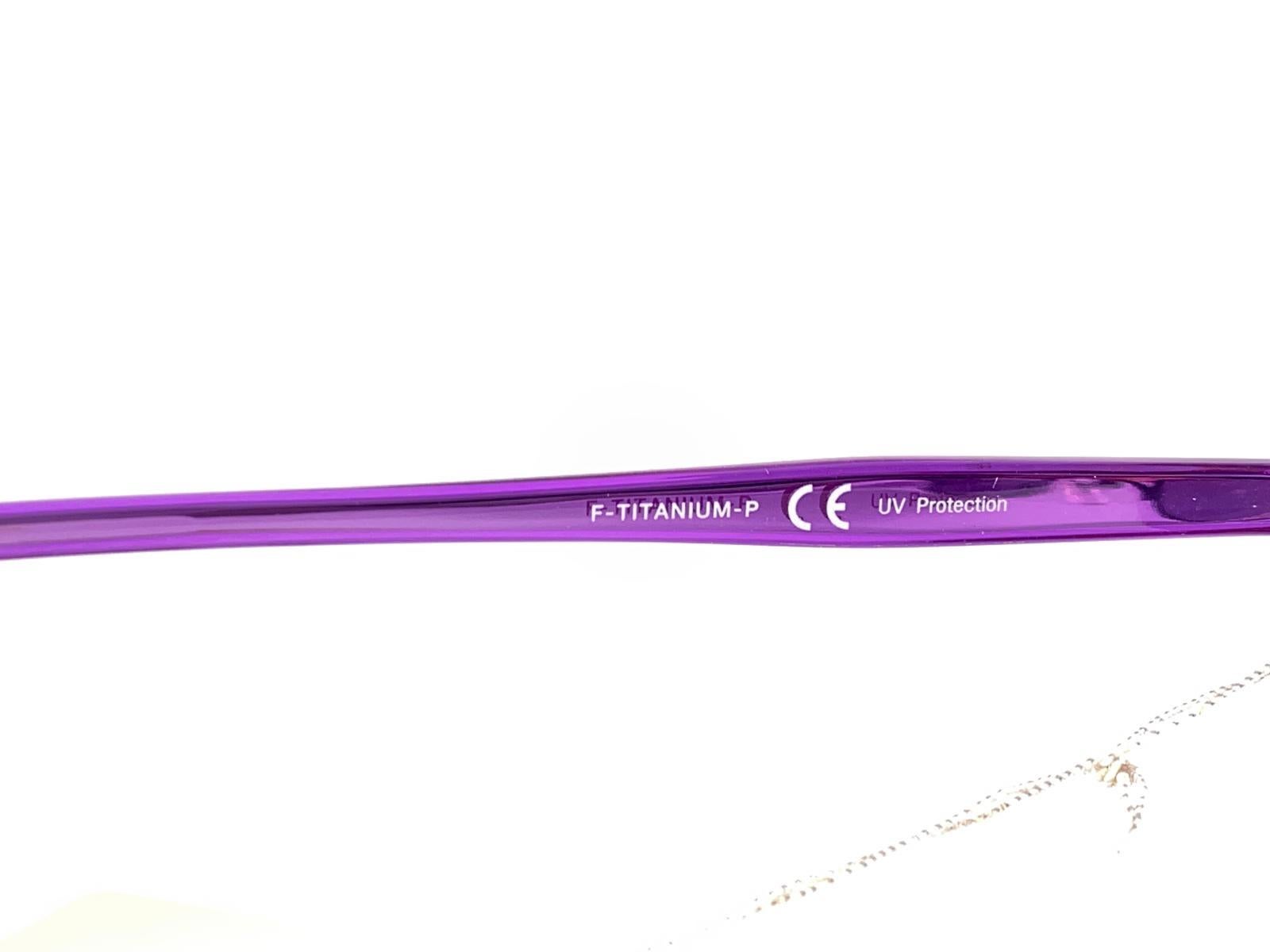 New Vintage Jean Paul Gaultier 58 0015 Purple Frame Sunglasses 1990'S Japan In New Condition For Sale In Baleares, Baleares