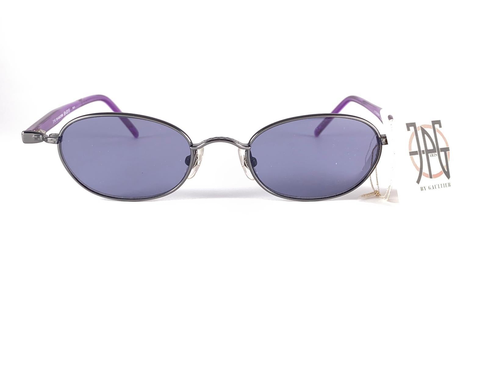 Women's or Men's New Vintage Jean Paul Gaultier 58 0015 Purple Frame Sunglasses 1990'S Japan For Sale