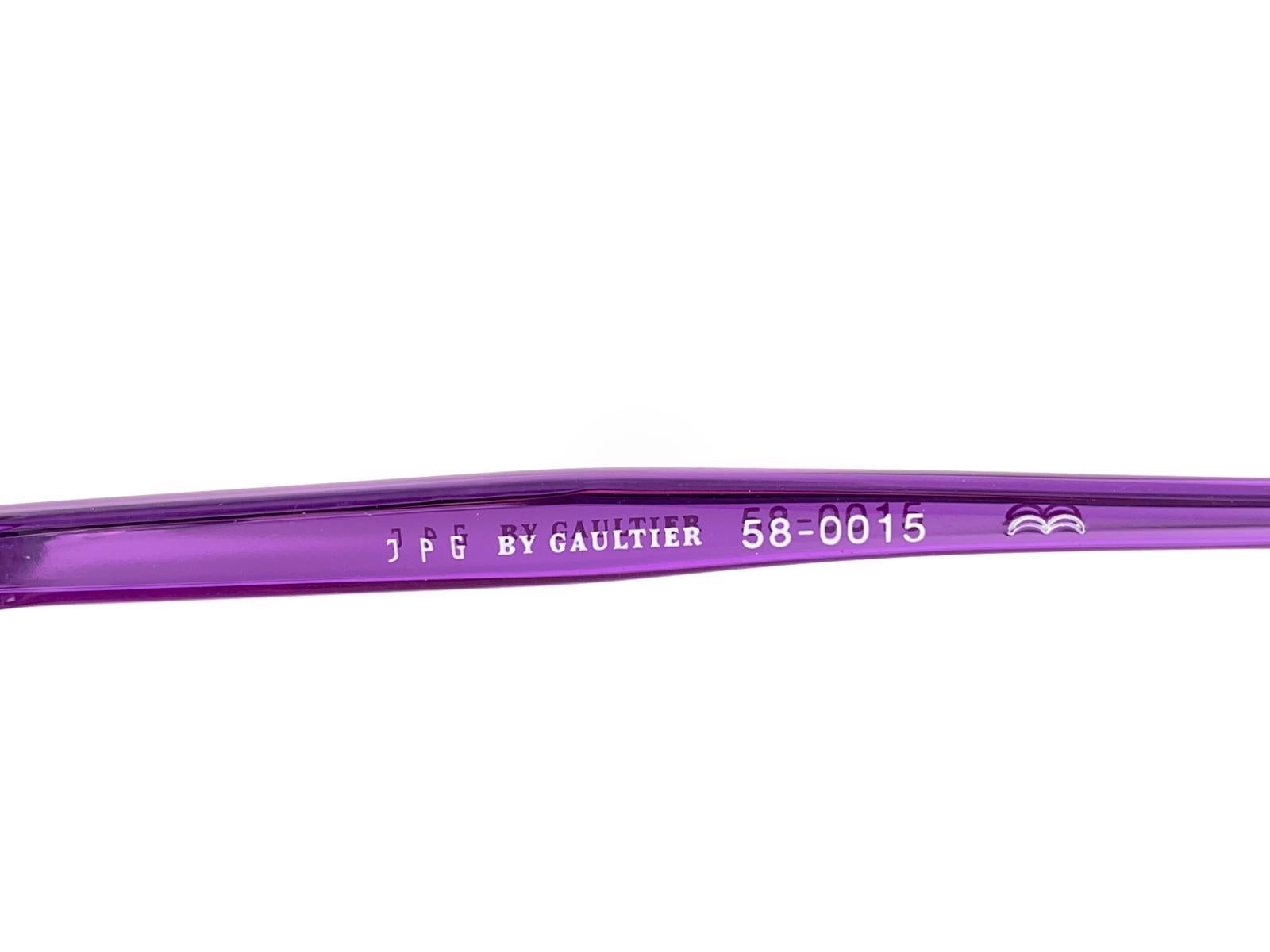 New Vintage Jean Paul Gaultier 58 0015 Purple Frame Sunglasses 1990'S Japan For Sale 2