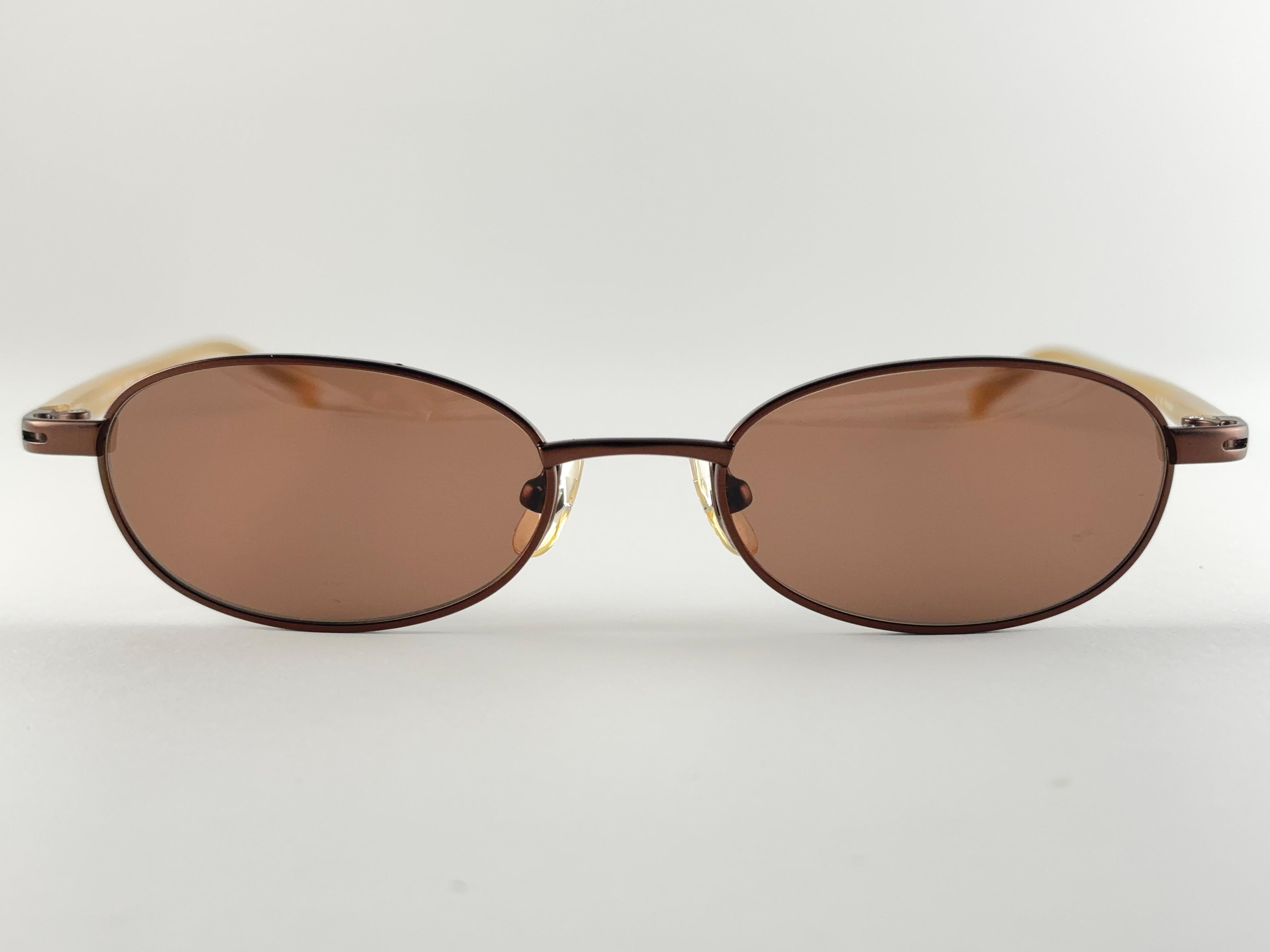 Marron New Vintage Jean Paul Gaultier 58 0020 Lunettes de soleil 1990's Made  au Japon en vente