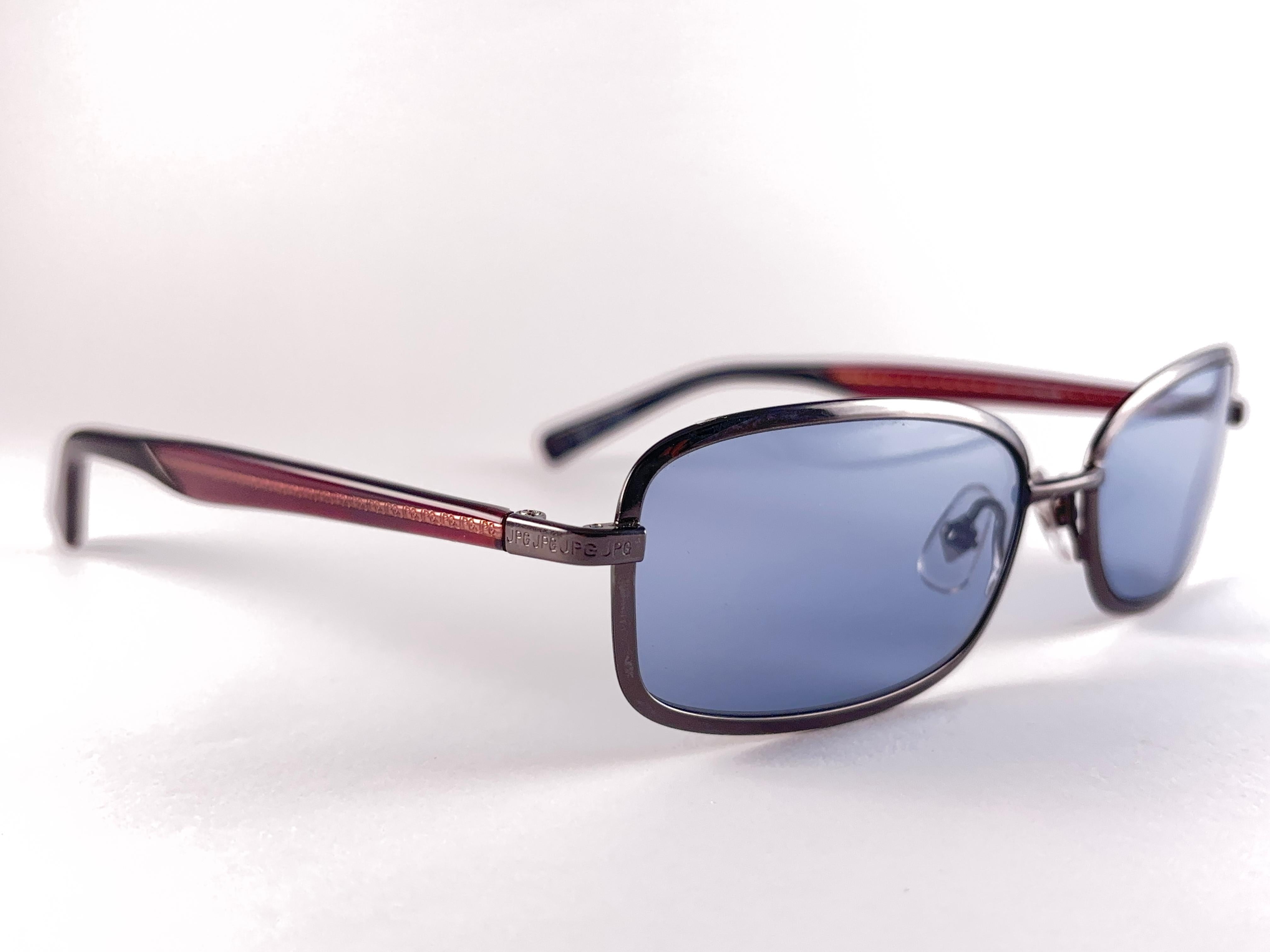 Gris New Vintage Jean Paul Gaultier 58 0036 Lunettes de soleil 1990's Made  au Japon en vente