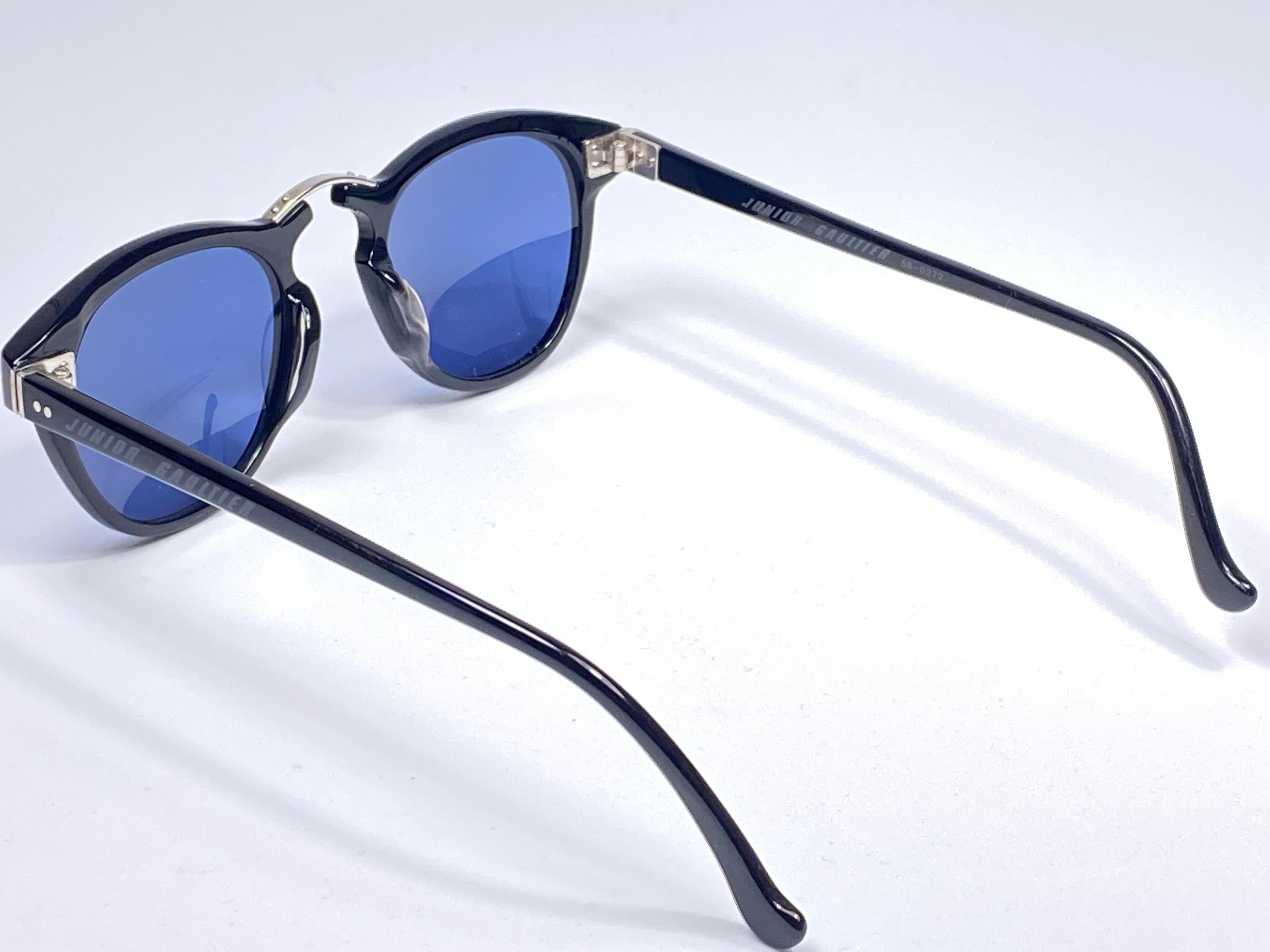 Purple New Vintage Jean Paul Gaultier 58 0272 Black Japan Sunglasses  For Sale