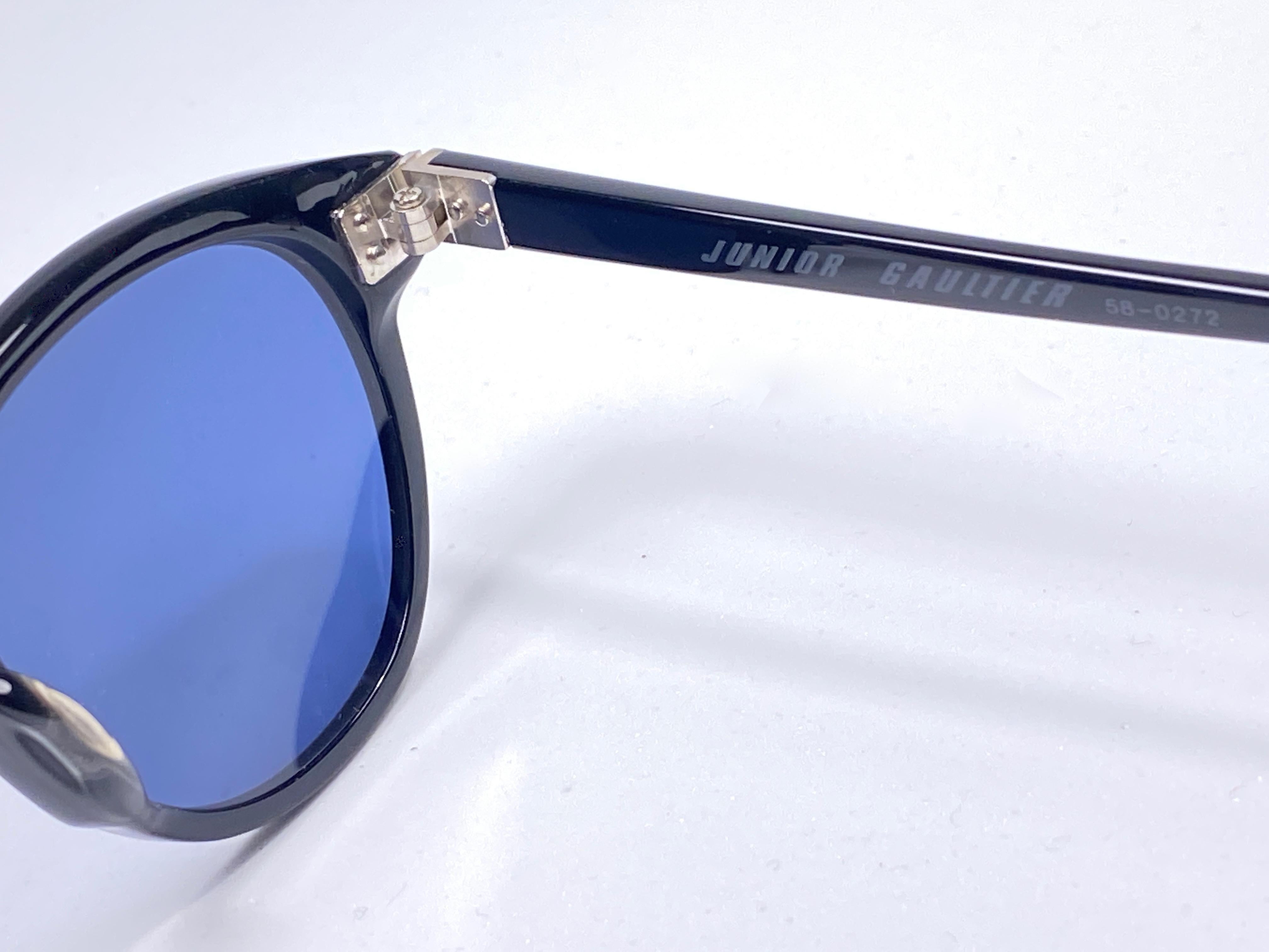 New Vintage Jean Paul Gaultier 58 0272 Black Japan Sunglasses  In New Condition In Baleares, Baleares
