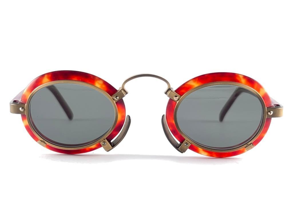 Black New Vintage Jean Paul Gaultier 58 1273 Miles Davis Sunglasses Made in Japan For Sale