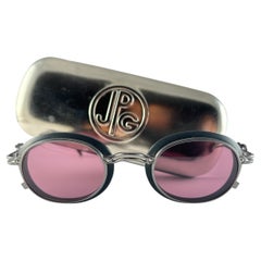 Nuevo Vintage Jean Paul Gaultier 58 5201 Gafas de sol con montura ovalada Euphoria negras