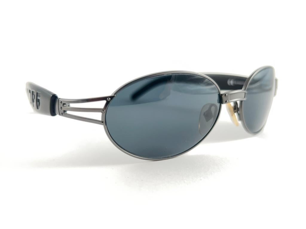 Neu Vintage Jean Paul Gaultier 58 7203 Ovale Silber-Sonnenbrille 1990''s Japan im Angebot 14
