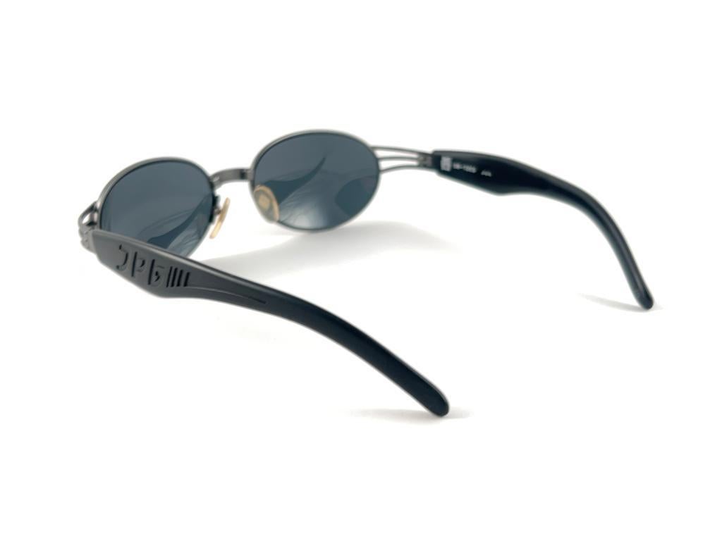 New Vintage Jean Paul Gaultier 58 7203 Oval Silver Sunglasses 1990's Japan For Sale 5