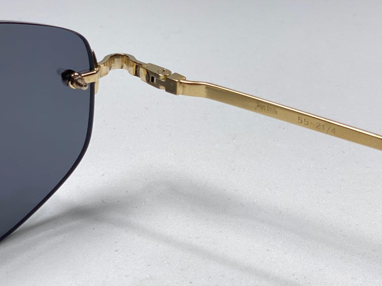 New Vintage Jean Paul Gaultier Junior 55 2174 Rimless Japan Sunglasses