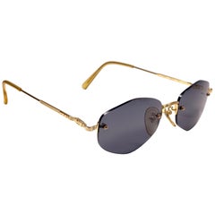 New Vintage Jean Paul Gaultier Junior 55 2174 Rimless Japan Sunglasses 