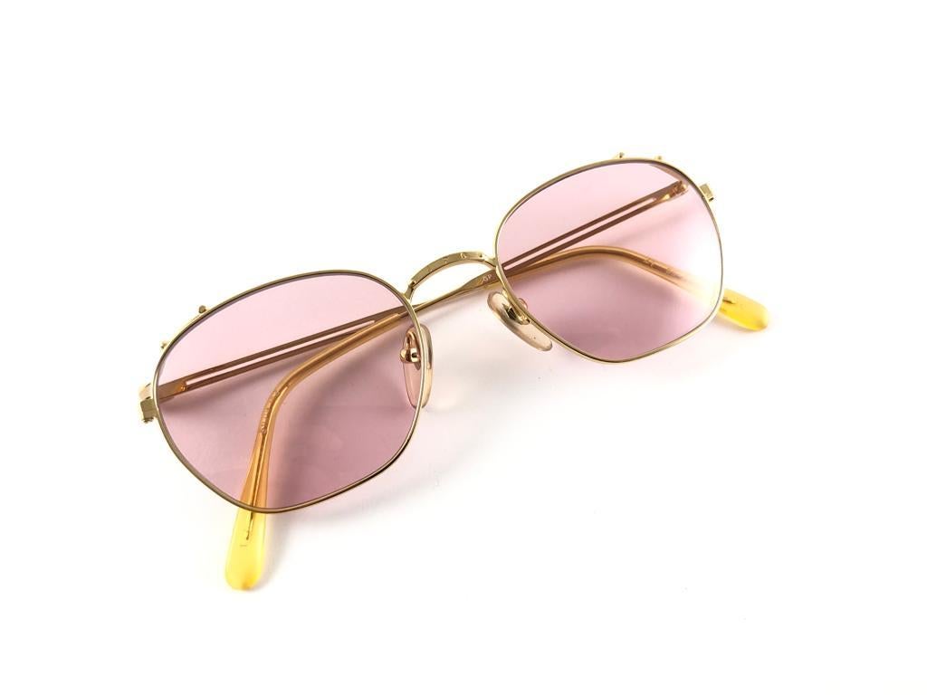 Nouveau Vintage Jean Paul Gaultier Junior  55 3173 lunettes de soleil or 1990 Japon en vente 6