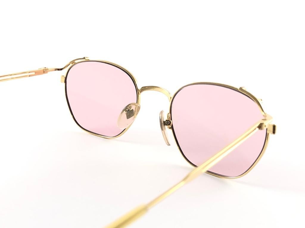 Pink New Vintage Jean Paul Gaultier Junior  55 3173 gold sunglasses 1990s Japan