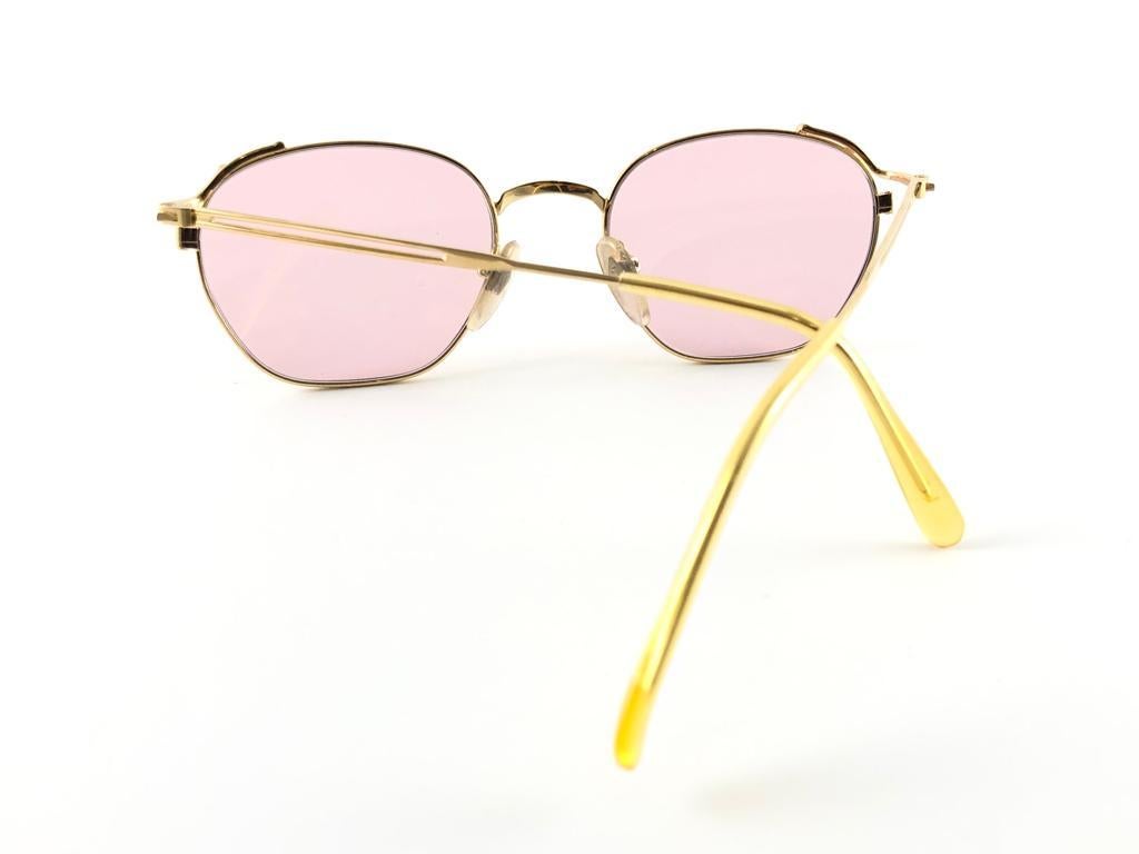 Nouveau Vintage Jean Paul Gaultier Junior  55 3173 lunettes de soleil or 1990 Japon en vente 4