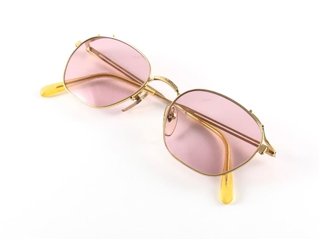 Nouveau Vintage Jean Paul Gaultier Junior  55 3173 lunettes de soleil or 1990 Japon en vente 5