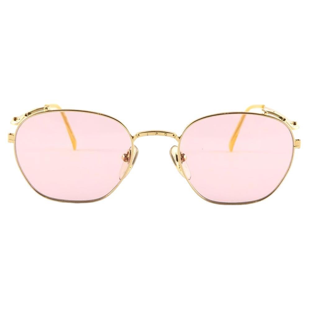New Vintage Jean Paul Gaultier Junior  55 3173 gold sunglasses 1990s Japan