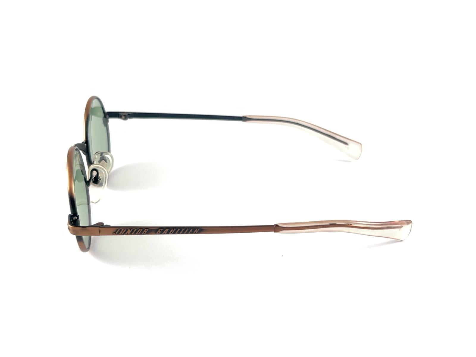 New Vintage Jean Paul Gaultier Junior 57 0173 Small Round Leon Japan Sunglasses  For Sale 6