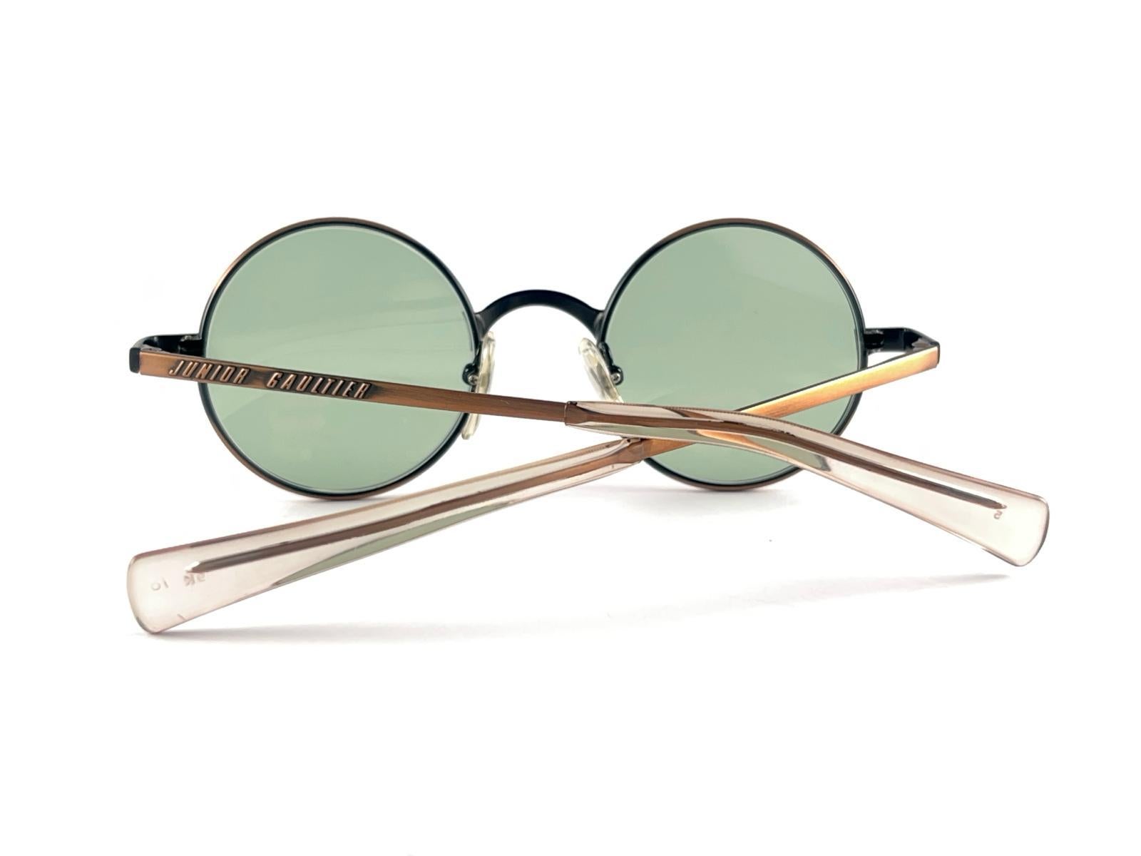 Neu Vintage Jean Paul Gaultier Junior 57 0173 Kleine runde Leon Japan-Sonnenbrille, Vintage  im Angebot 10