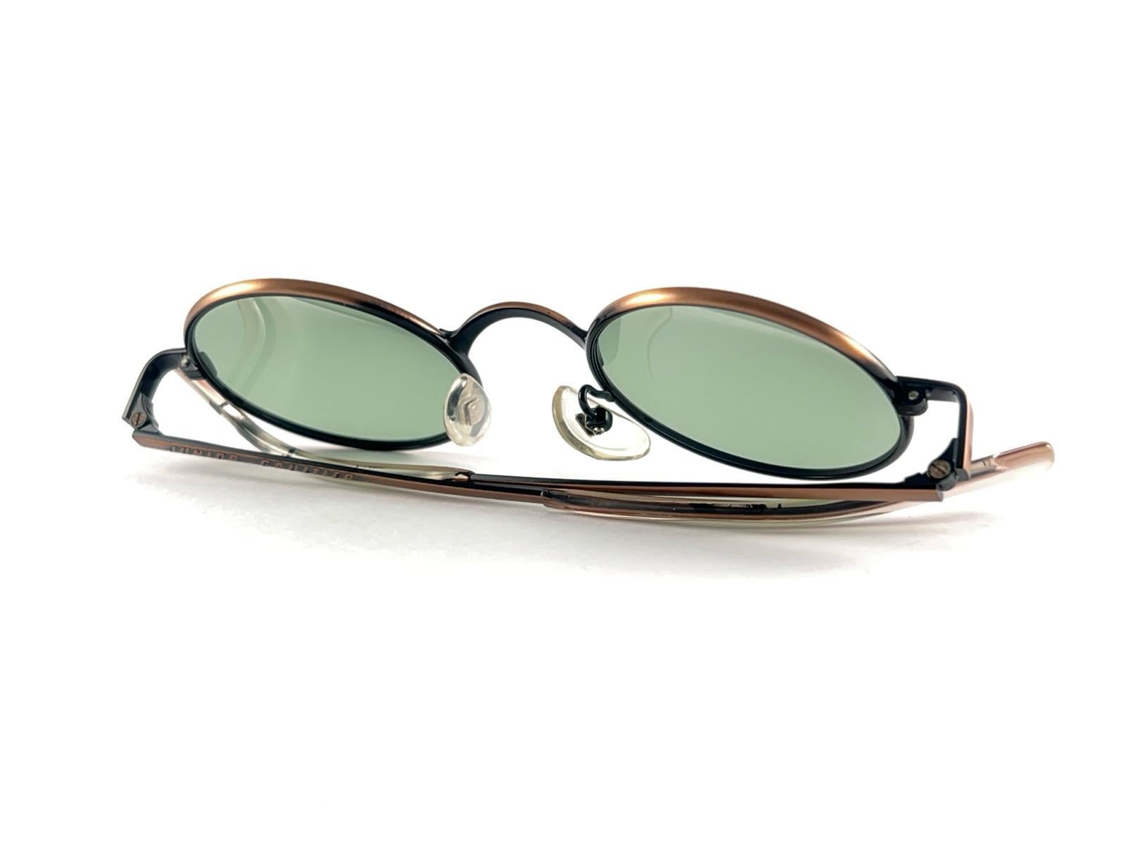 New Vintage Jean Paul Gaultier Junior 57 0173 Small Round Leon Japan Sunglasses  For Sale 11
