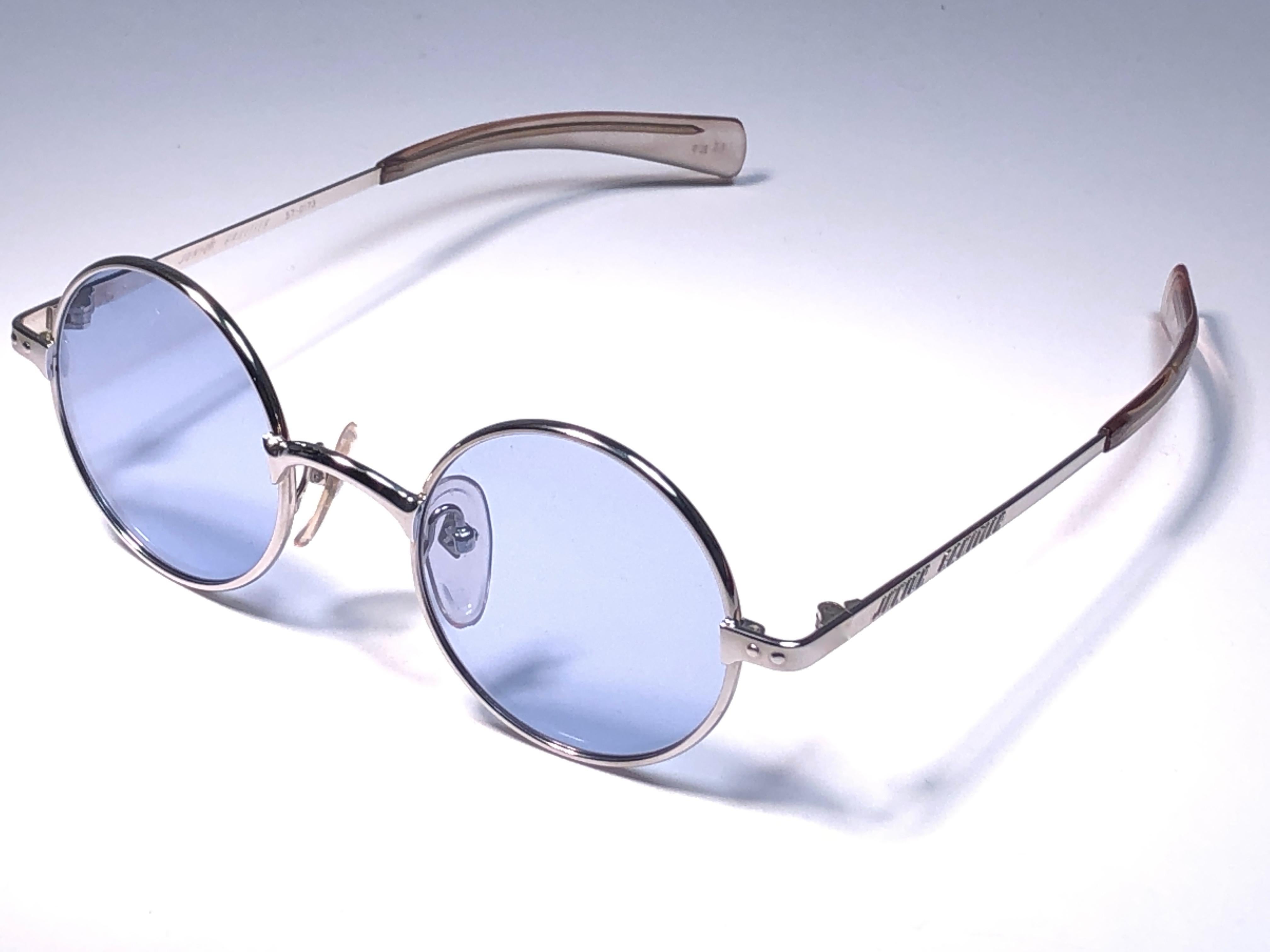 Neue Vintage Jean Paul Gaultier Junior 57 0173 Kleine runde Leon Japan Sonnenbrille (Violett)