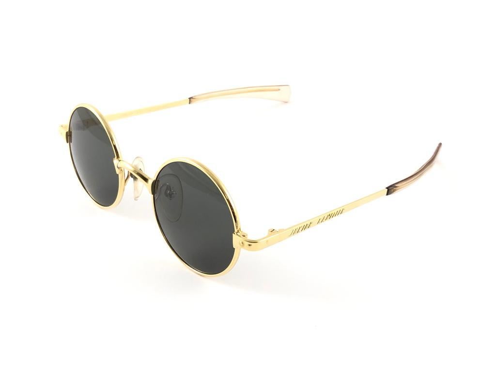 Gray New Vintage Jean Paul Gaultier Junior 57 0173 Small Round Leon Japan Sunglasses 