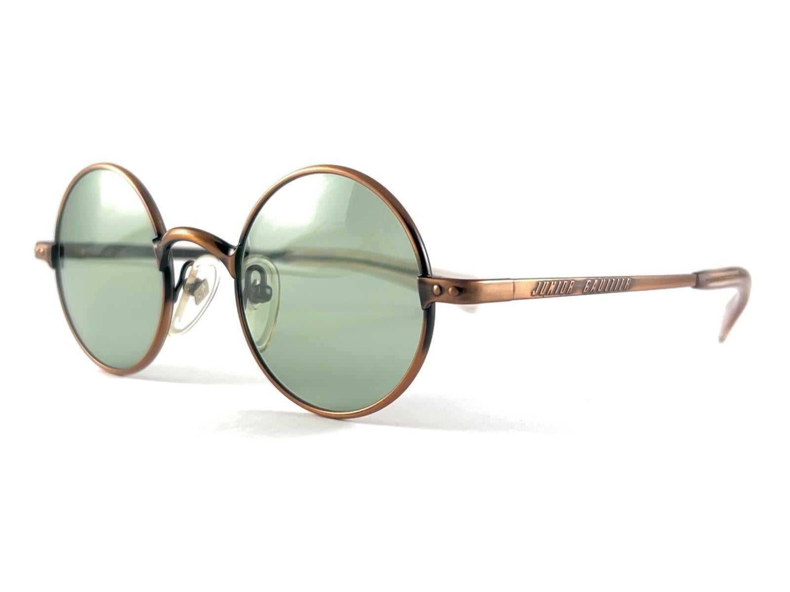 New Vintage Jean Paul Gaultier Junior 57 0173 Small Round Leon Japan Sunglasses  For Sale 1