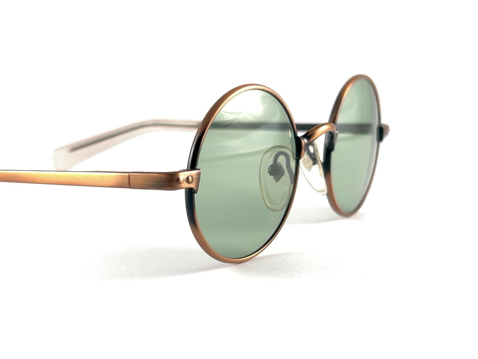 New Vintage Jean Paul Gaultier Junior 57 0173 Small Round Leon Japan Sunglasses  For Sale 2