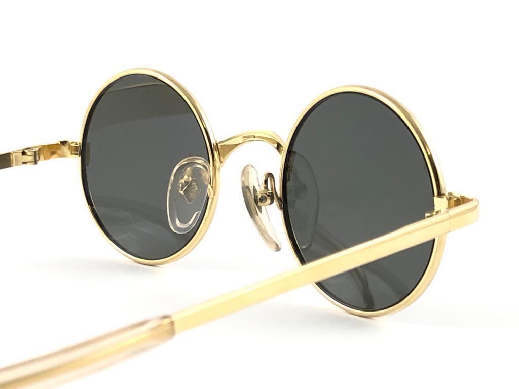 New Vintage Jean Paul Gaultier Junior 57 0173 Small Round Leon Japan Sunglasses  3