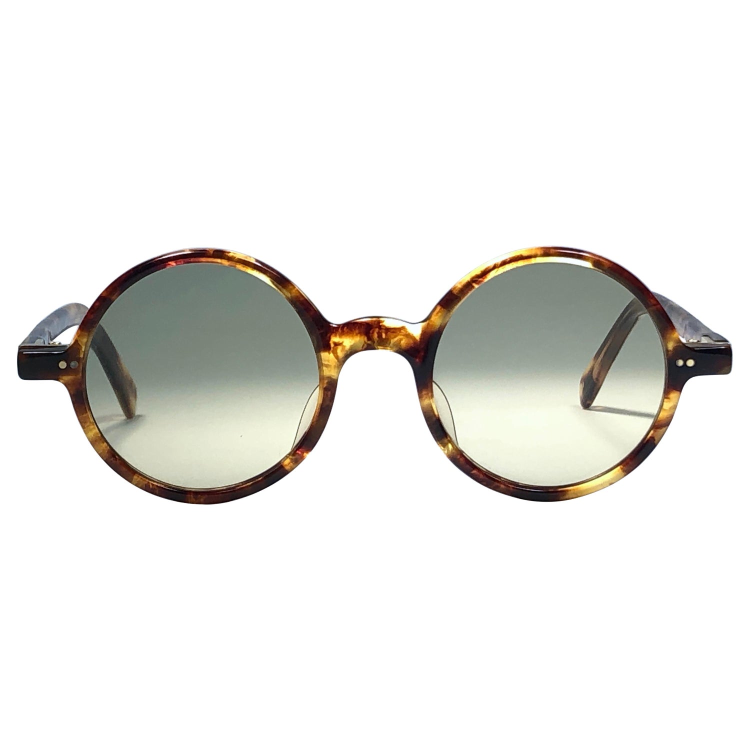New Vintage Jean Paul Gaultier Junior 58 0072 Small Round Leon Japan Sunglasses  at 1stDibs