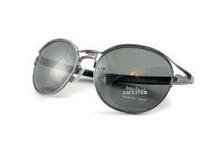 New Vintage Jean Paul Gaultier SJP 001 Silver Oval Sunglasses 1990's Japan