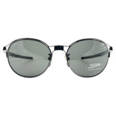 New Vintage Jean Paul Gaultier SJP 001 Silver Oval Sunglasses 1990's Japan