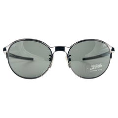 Neu Vintage Jean Paul Gaultier SJP 001 Silber Oval-Sonnenbrille 1990er Jahre Japan