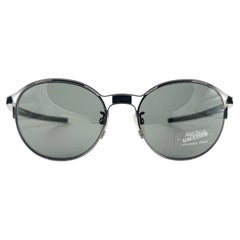 Neu Vintage Jean Paul Gaultier SJP 001 Silber Oval-Sonnenbrille 1990er Jahre Japan